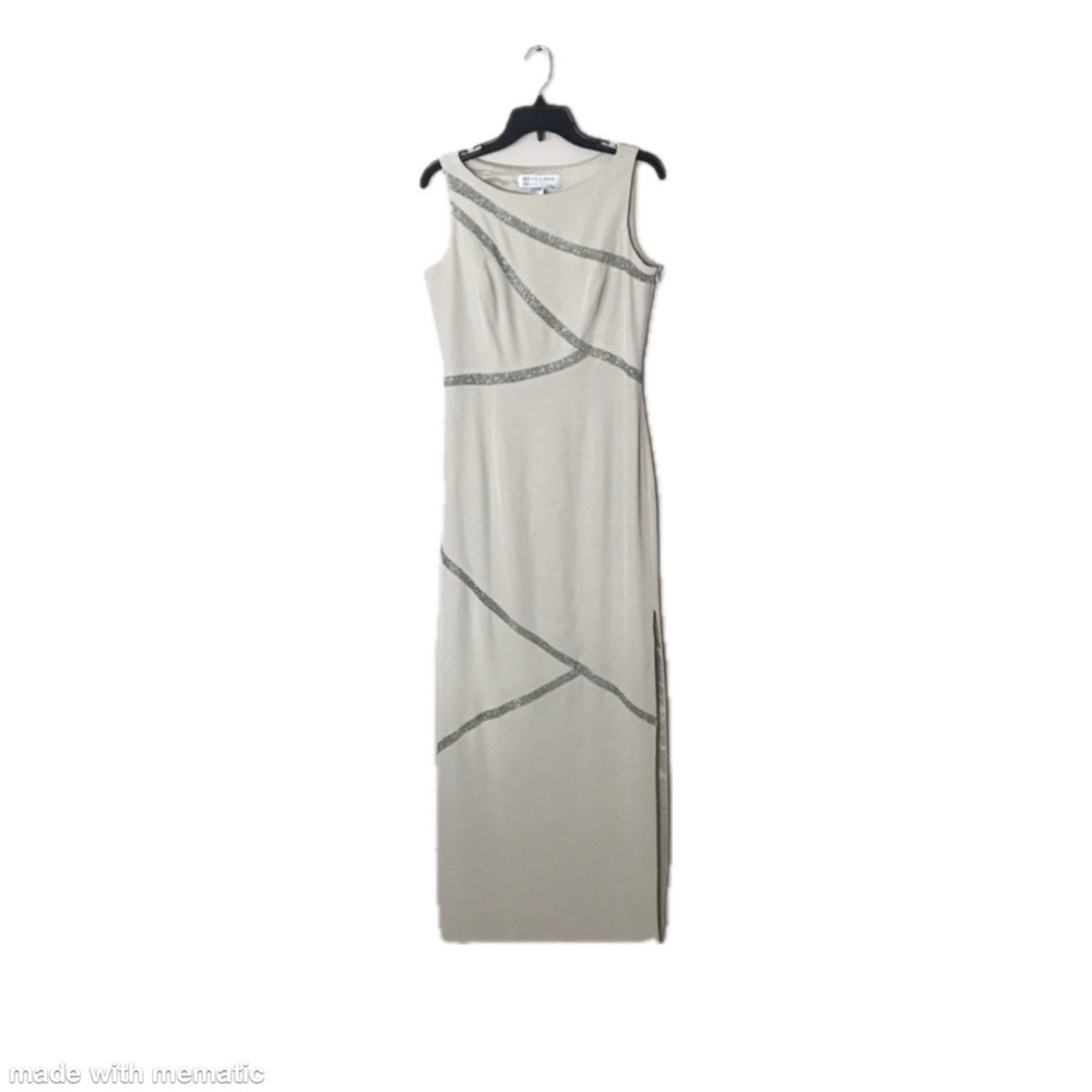 Vintage Niteline Della Roufogali long dress with beaded details size 10